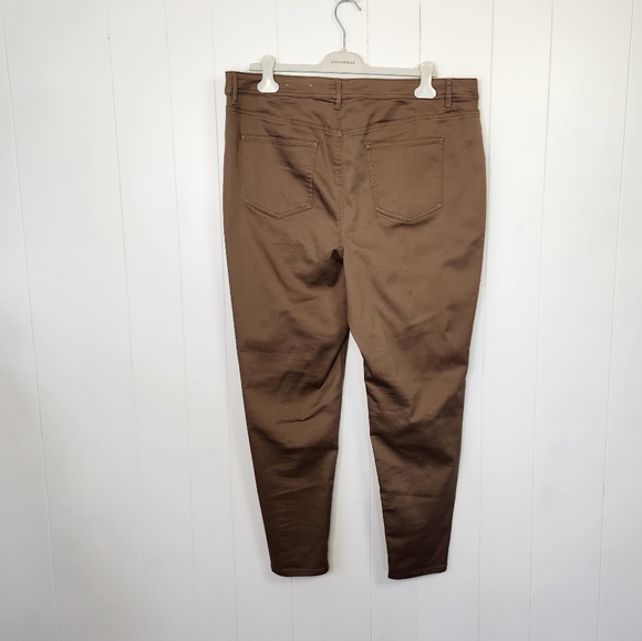 Penningtons Brown Jeggings Skinny Jeans Stretchy High Waisted Rise Plus size 22 - Picture 5 of 12